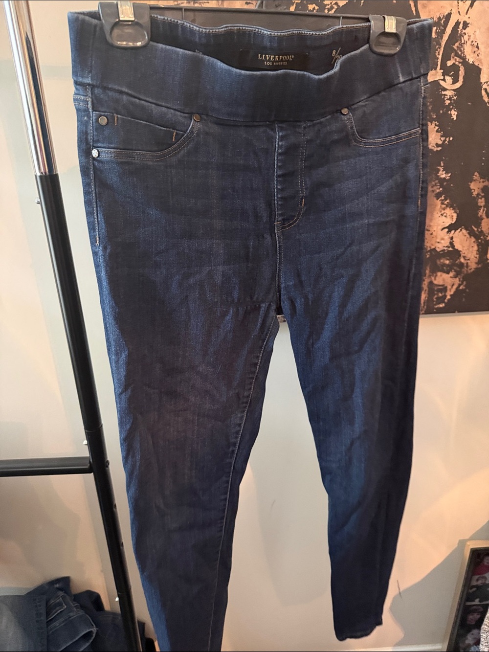 Liverpool Women's Dark Indigo Skinny Pull-On Jeans